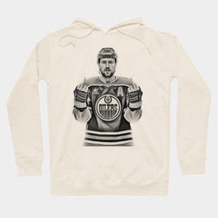 Leon Draisaitl MEMEM MIDDLE FINGER WHITE 90S BLACK Hoodie