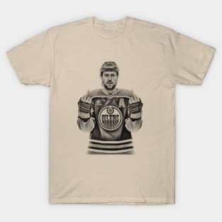 Leon Draisaitl MEMEM MIDDLE FINGER WHITE 90S BLACK T-Shirt