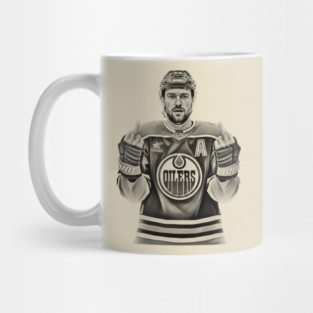 Leon Draisaitl MEMEM MIDDLE FINGER WHITE 90S BLACK Mug