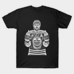 Leon Draisaitl MEMEM MIDDLE FINGER WHITE T-Shirt