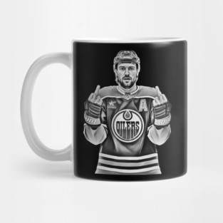 Leon Draisaitl MEMEM MIDDLE FINGER WHITE Mug