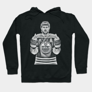 Leon Draisaitl MEMEM MIDDLE FINGER WHITE Hoodie