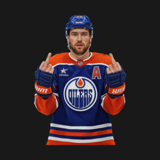 Leon Draisaitl MEMEM MIDDLE FINGER T-Shirt