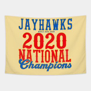 Kansas 2020 NCAA Champs Tapestry