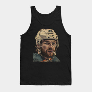 Leon Draisaitl COmics Vintage Black White 90s Tank Top