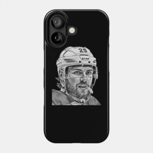Leon Draisaitl COmics Vintage Black White Phone Case