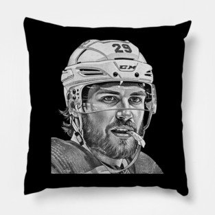 Leon Draisaitl COmics Vintage Black White Pillow