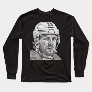 Leon Draisaitl COmics Vintage Black White Long Sleeve T-Shirt