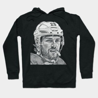 Leon Draisaitl COmics Vintage Black White Hoodie