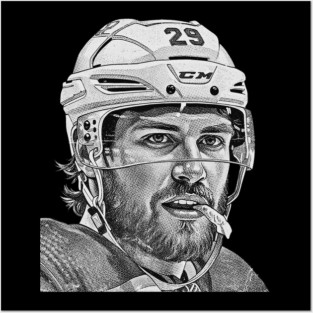 Leon Draisaitl COmics Vintage Black White Posters and Art