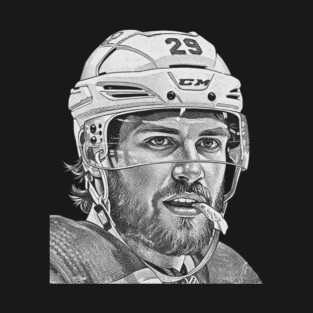 Leon Draisaitl COmics Vintage Black White T-Shirt