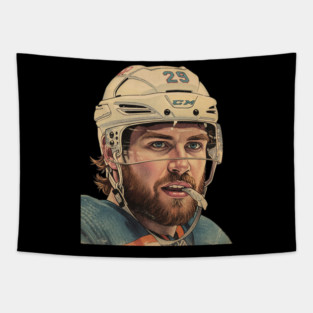 Leon Draisaitl COmics Vintage Tapestry