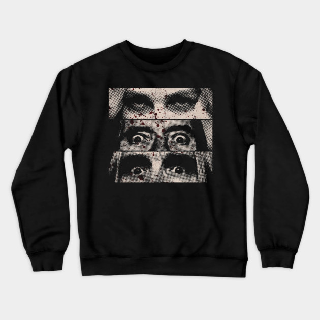 3 From Hell Eyes Crewneck Sweatshirt by Shit Post Hero