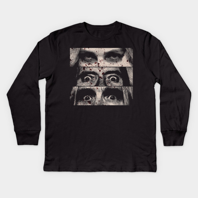 3 From Hell Eyes Kids Long Sleeve T-Shirt by Shit Post Hero