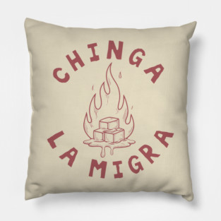 Chinga La Migra Shirt, Anti Deportation Top, Abolish ICE Tee, Pro Immigration Graphic T00027 Pillow
