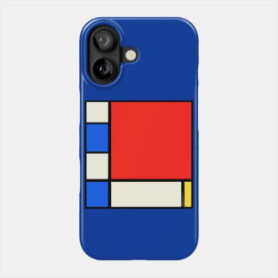 Mondrian Style Remix Of Abstract Primary Colors Phone Case