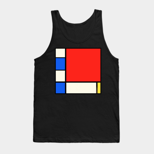 Mondrian Style Remix Of Abstract Primary Colors Tank Top by DonWillisJrArt