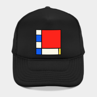 Mondrian Style Remix Of Abstract Primary Colors Hat