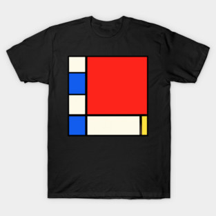 Mondrian Style Remix Of Abstract Primary Colors T-Shirt