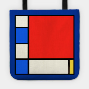 Mondrian Style Remix Of Abstract Primary Colors Tote