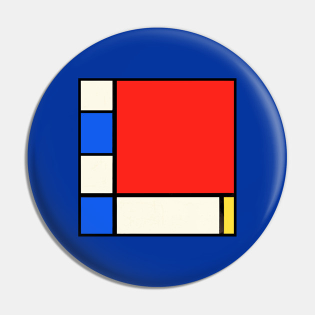 Mondrian Style Remix Of Abstract Primary Colors Pin by DonWillisJrArt