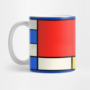 Mondrian Style Remix Of Abstract Primary Colors Mug