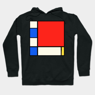 Mondrian Style Remix Of Abstract Primary Colors Hoodie