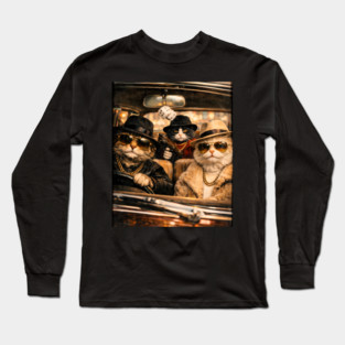 Gangster Cats Crew Long Sleeve T-Shirt