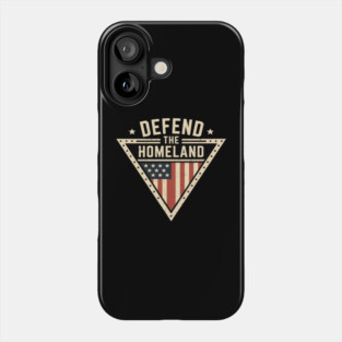 Defend The Homeland USA Flag Retro Sci-Fi American Premium Phone Case