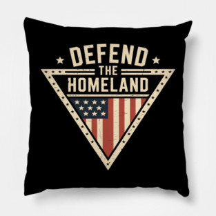 Defend The Homeland USA Flag Retro Sci-Fi American Premium Pillow