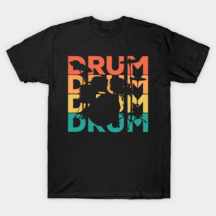 Retro Vintage Drums Gift for Drummers & Drummers T-Shirt