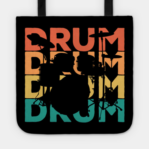 Retro Vintage Drums Gift for Drummers & Drummers Tote by yangho