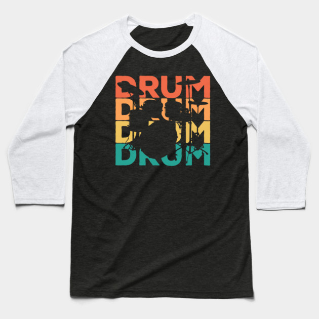 Retro Vintage Drums Gift for Drummers & Drummers Baseball T-Shirt by yangho