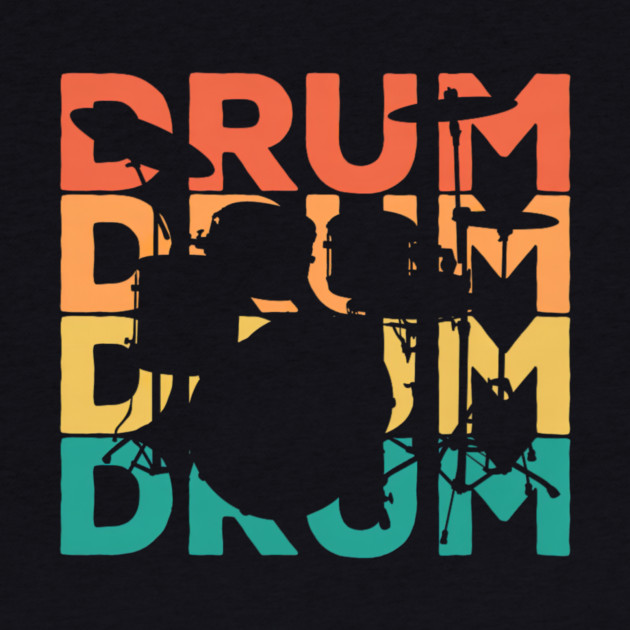 Retro Vintage Drums Gift for Drummers & Drummers by yangho