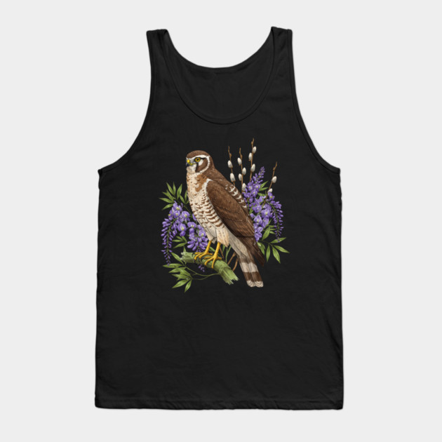 Vintage Northern Harrier Hawk Art Tank Top by BirdsnStuff