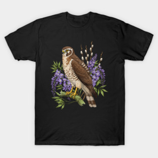 Vintage Northern Harrier Hawk Art T-Shirt