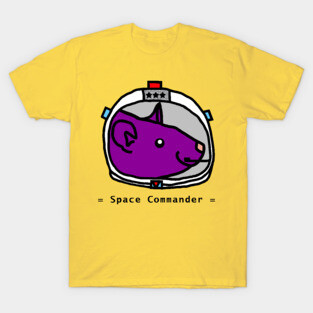 Space Astronaut Sci Fi Rat Portrait T-Shirt