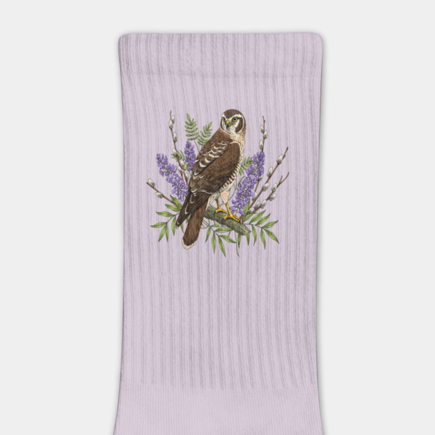 Northern Harrier Floral Perch by BirdsnStuff