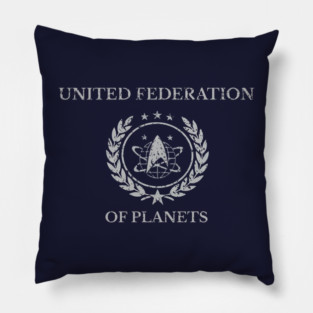 Star Trek United Federation of Planets Distressed Logo Pillow