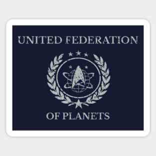 Star Trek United Federation of Planets Distressed Logo Sticker