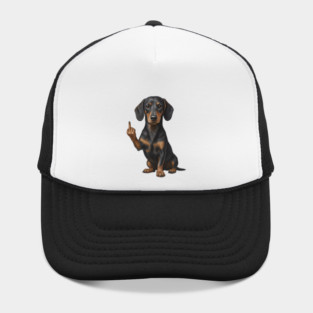 Dachshund Flipping The Bird Hat