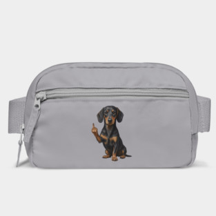 Dachshund Flipping The Bird Bag