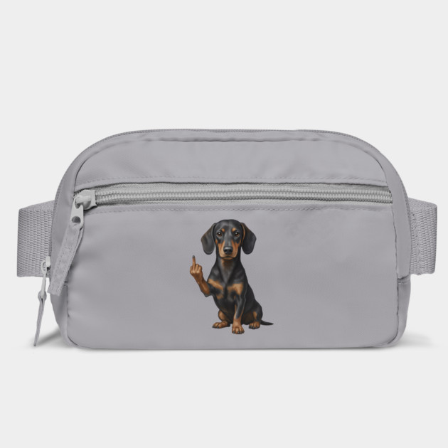 Dachshund Flipping The Bird by The WYLD Tribe