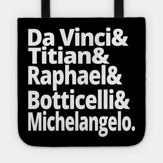 Renaissance Masters Classic Art Illustration for Art Lovers Tote by Yesteeyear