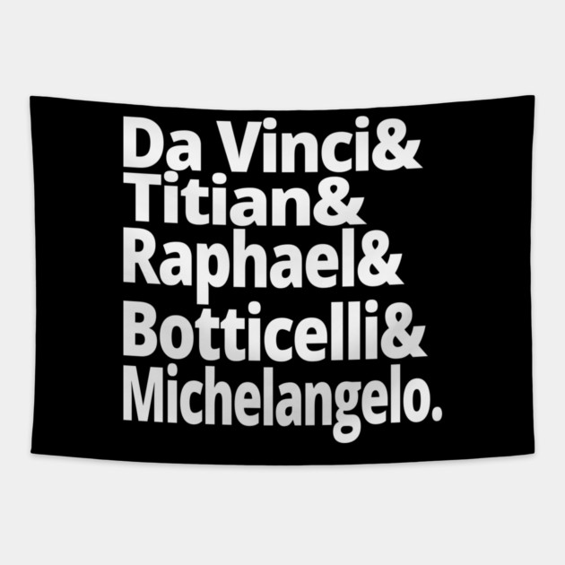 Renaissance Masters Classic Art Illustration for Art Lovers Tapestry by Yesteeyear