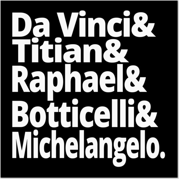 Renaissance Masters Classic Art Illustration for Art Lovers Wall Art by Yesteeyear