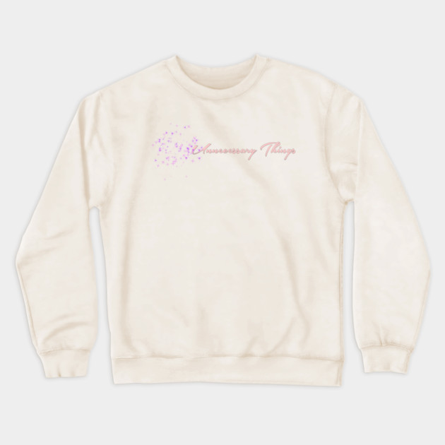 Unnecessary Things - Cursive Crewneck Sweatshirt by Lou Johnson