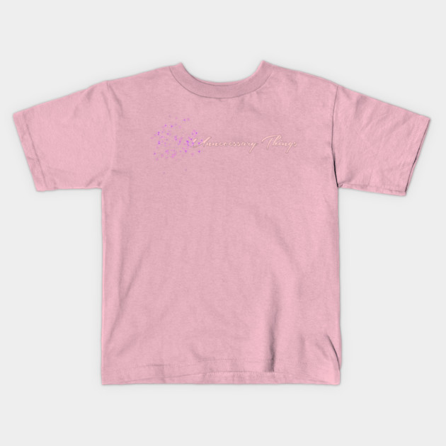 Unnecessary Things - Cursive Kids T-Shirt by Lou Johnson