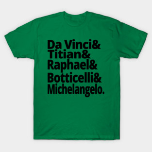 Renaissance Masters Classic Art Illustration for Art Lovers T-Shirt