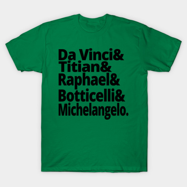 Renaissance Masters Classic Art Illustration for Art Lovers T-Shirt by Yesteeyear